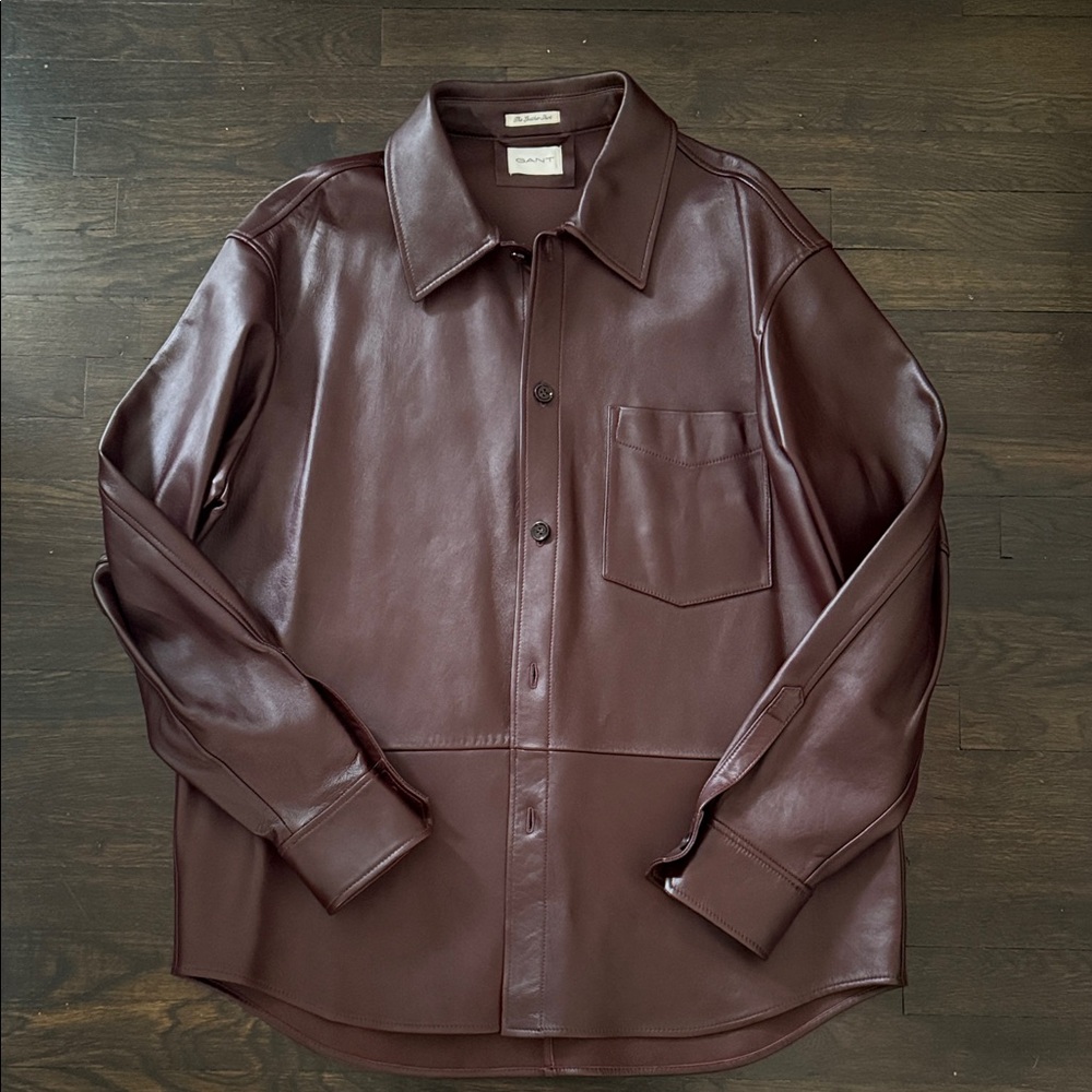 NWT Gant leather shirt size XL